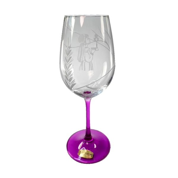 verre de communion pied rose fille